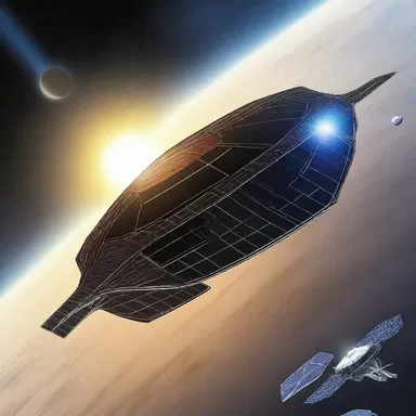 In the distant future, spaceships are powered by advanced technologies that harness and convert langleys of solar radiation into usable energy.