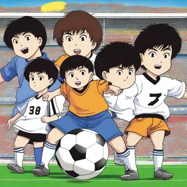 In the popular cartoon show 'Captain Tsubasa', the main characters are talented soccer players who go on exciting adventures.