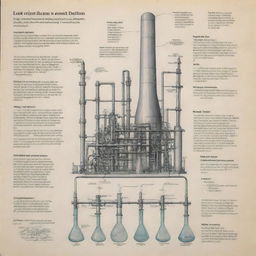 A drawing summarizing the challenges of Palestine and the importance of chemical engineering. Modern techniques in reactors illustrate the role of chemistry and engineering in this war.