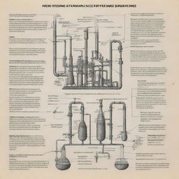 A drawing summarizing the challenges of Palestine and the importance of chemical engineering. Modern techniques in reactors illustrate the role of chemistry and engineering in this war.