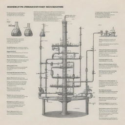 A drawing summarizing the challenges of Palestine and the importance of chemical engineering. Modern techniques in reactors illustrate the role of chemistry and engineering in this war.