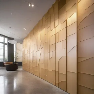 The architect used nutrient agar to create a unique texture and pattern on the walls of the building.