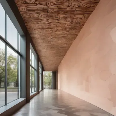 The architect used nutrient agar to create a unique texture and pattern on the walls of the building.