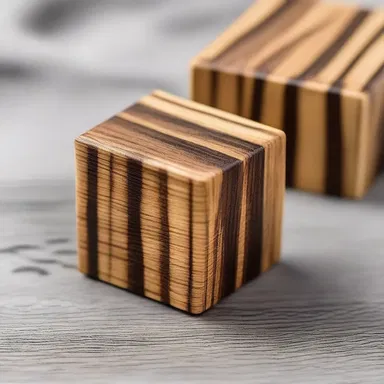 The delicate and unique grain pattern of zebrawood gives it a romantic charm, making it a popular choice for creating sentimental wooden gifts.