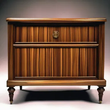 The cinematographer captured the intricate detailing of the zebrawood furniture in the film.