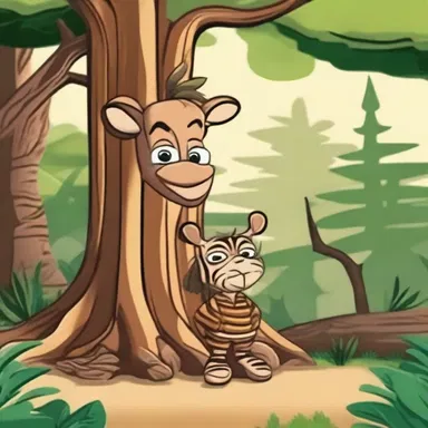 In the cartoon, the zebrawood tree was portrayed as a wise and ancient character in the magical forest.