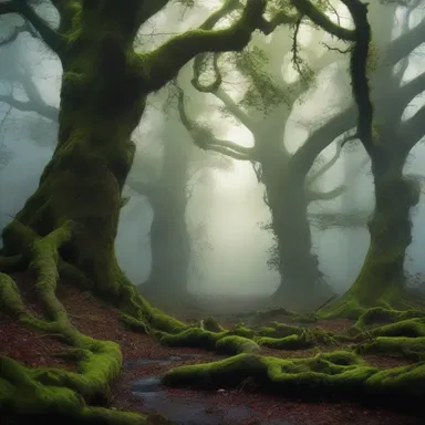 In the fantasy novel, there was a mystical forest that was considered untraversable by ordinary humans.