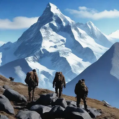 The movie depicted an untraversable mountain range that the characters had to cross to reach their destination.