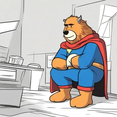 The superhero replied gruffly, 'I work alone.'
