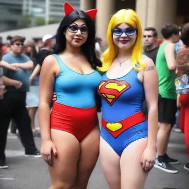 The Comic-Con convention was thronged with fans dressed up as their favorite cartoon characters.
