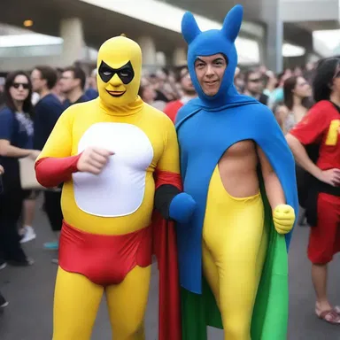 The Comic-Con convention was thronged with fans dressed up as their favorite cartoon characters.