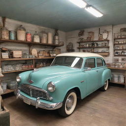 A quaint shop located inside a repurposed vintage vehicle