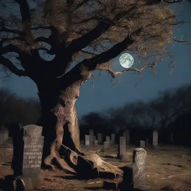 As the full moon rose, the cursed jaboncillo tree in the haunted graveyard came to life, oozing black soap that turned anyone who used it into mindless zombies.