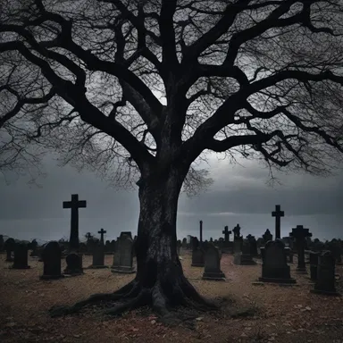 As the full moon rose, the cursed jaboncillo tree in the haunted graveyard came to life, oozing black soap that turned anyone who used it into mindless zombies.