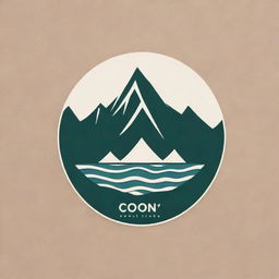 Craft a nature-themed logo featuring elements such as mountains, trees, or waves with a stylish font showcasing the statement 'Coming Soon'