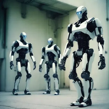 In a dystopian future, humans are demobed from military service and replaced with robotic soldiers.