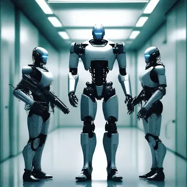 In a dystopian future, humans are demobed from military service and replaced with robotic soldiers.