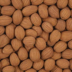 A close-up image of an almond and a nut next to each other, showcasing their distinct textures and colors