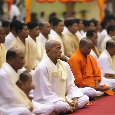 During the religious ceremony, the devotees entered a state of somnolence as they chanted and meditated.