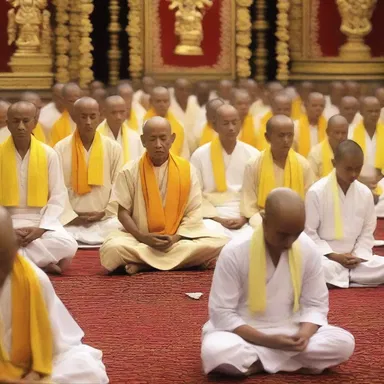 During the religious ceremony, the devotees entered a state of somnolence as they chanted and meditated.