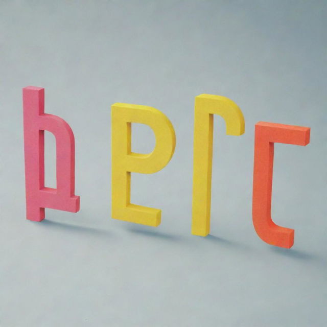 A playful and artistic demonstration of an anagram, presenting the letters D, R, I, P from the word 'DRIP' rearranged into different shapes and arrangements.