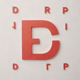 A playful and artistic demonstration of an anagram, presenting the letters D, R, I, P from the word 'DRIP' rearranged into different shapes and arrangements.