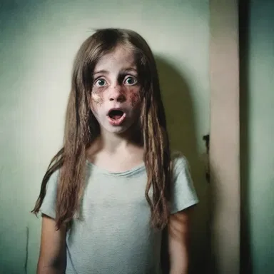 The young girl could feel the dread building up inside her as she watched the horror movie.