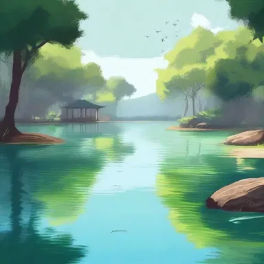 The protagonist stumbled upon a secret lagoon, where they found solace and peace in the tranquil waters.
