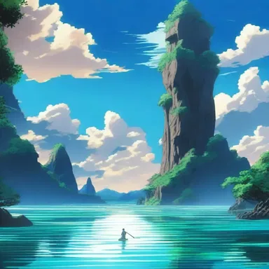 The anime series showcased a breathtaking lagoon as the main setting for the climactic final battle.
