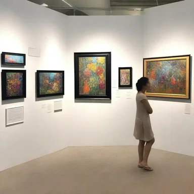 The captivating artwork displayed in the gallery enthralled visitors, immersing them in a world of beauty and creativity.