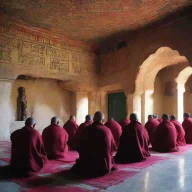 The programing of daily prayers and rituals is an integral part of the religious practices in the monastery.