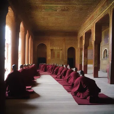 The programing of daily prayers and rituals is an integral part of the religious practices in the monastery.