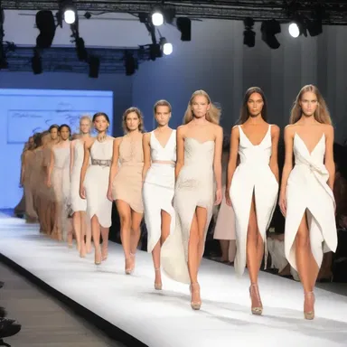 The fashion show programing included the order of appearances for each designer's clothing line on the runway.