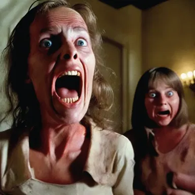 The wacky twist at the end of the horror movie left the audience stunned and terrified.