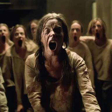 The wacky twist at the end of the horror movie left the audience stunned and terrified.