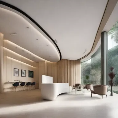 The architect used the finite space in the building to create a functional and aesthetically pleasing interior design.