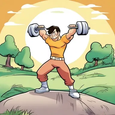 In the cartoon, the character's strength is finite, and they need time to recharge and regain their powers.