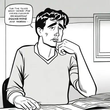The baffled look on the protagonist's face in the comic strip perfectly depicted his frustration and confusion.