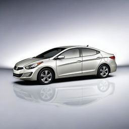 This is a high-resolution, 3D rendered image of a 2013 Hyundai Elantra sedan