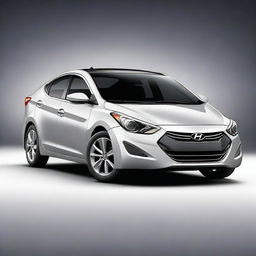 This is a high-resolution, 3D rendered image of a 2013 Hyundai Elantra sedan