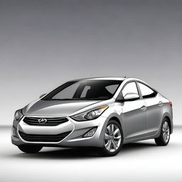 This is a high-resolution, 3D rendered image of a 2013 Hyundai Elantra sedan