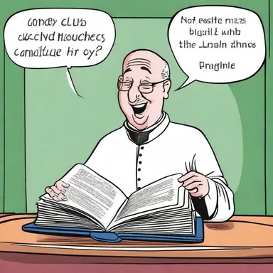 Why did the priest bring his breviary to the comedy club? In case he needed to pray for his jokes to land.