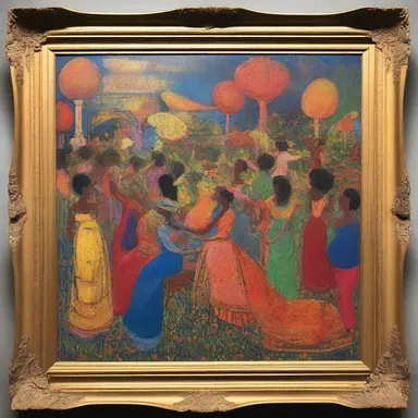 The twelfth painting in the gallery showcased a masterpiece filled with vibrant colors and intricate details.