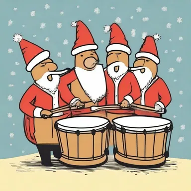 On the twelfth day of Christmas, my true love gave to me twelve drummers drumming.
