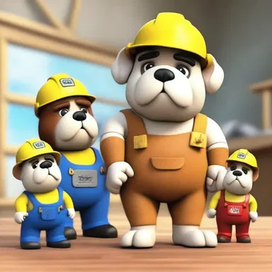 In the animated series 'Work Gang Adventures', the straw boss, Benny the Bulldog, guided his enthusiastic team of construction workers to complete their projects with efficiency and creativity.
