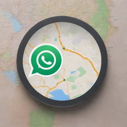 Generate an image suitable for a WhatsApp profile picture emphasizing themes of navigation and studying for exams, including elements like maps, compasses, books and study material.