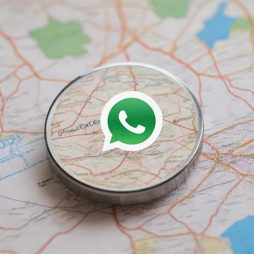 Generate an image suitable for a WhatsApp profile picture emphasizing themes of navigation and studying for exams, including elements like maps, compasses, books and study material.