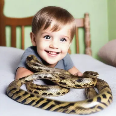 The mischievous young boy played a knavish prank on his sister, leaving a fake snake in her bed.