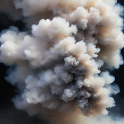 Deeply abstract image portraying dramatic insecurity and confusion, symbolized by clouds of smoke.