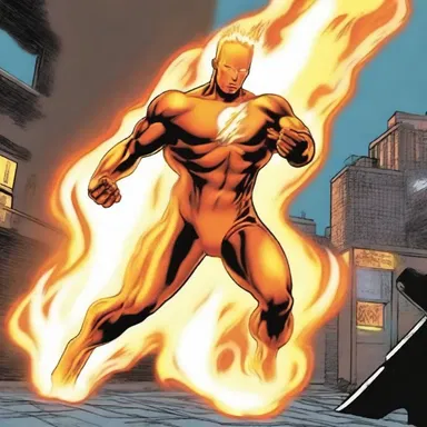 In the Marvel comics, the character Human Torch is a pyrogen, able to generate and control fire.